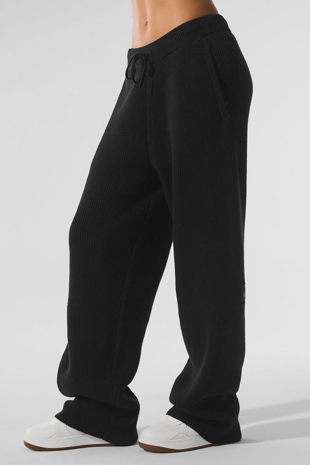 Alo Yoga Domain Rib Knit Donna Sweatpant Nere | Italia  YLB-375281