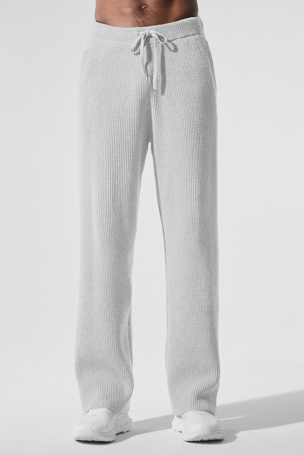 Alo Yoga Domain Rib Knit Uomo Sweatpant Grigie | Italia  UTY-652047