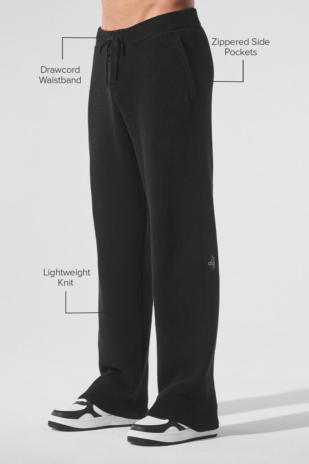 Alo Yoga Domain Rib Knit Uomo Sweatpant Nere | Italia  IAC-206783