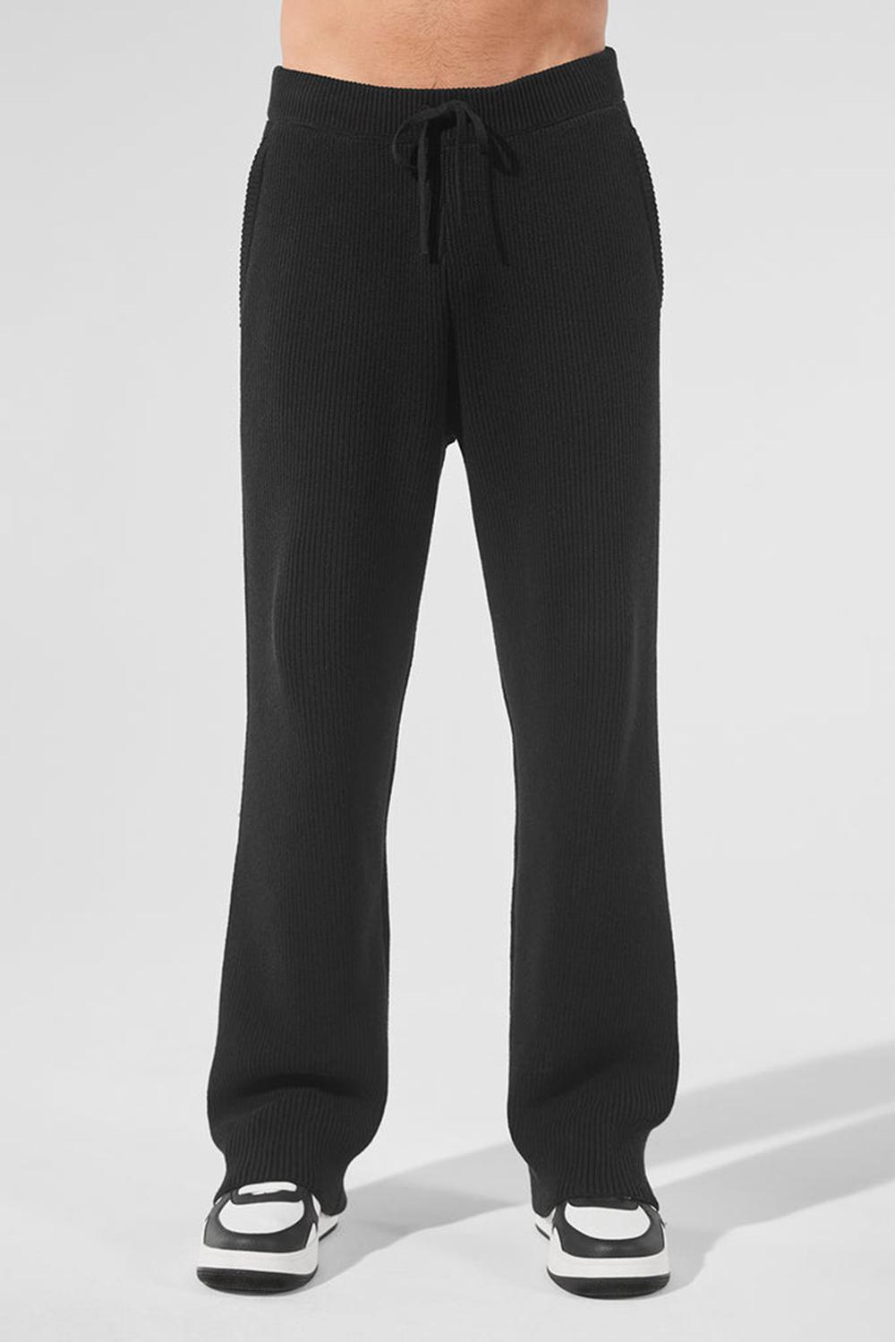 Alo Yoga Domain Rib Knit Uomo Sweatpant Nere | Italia  IAC-206783