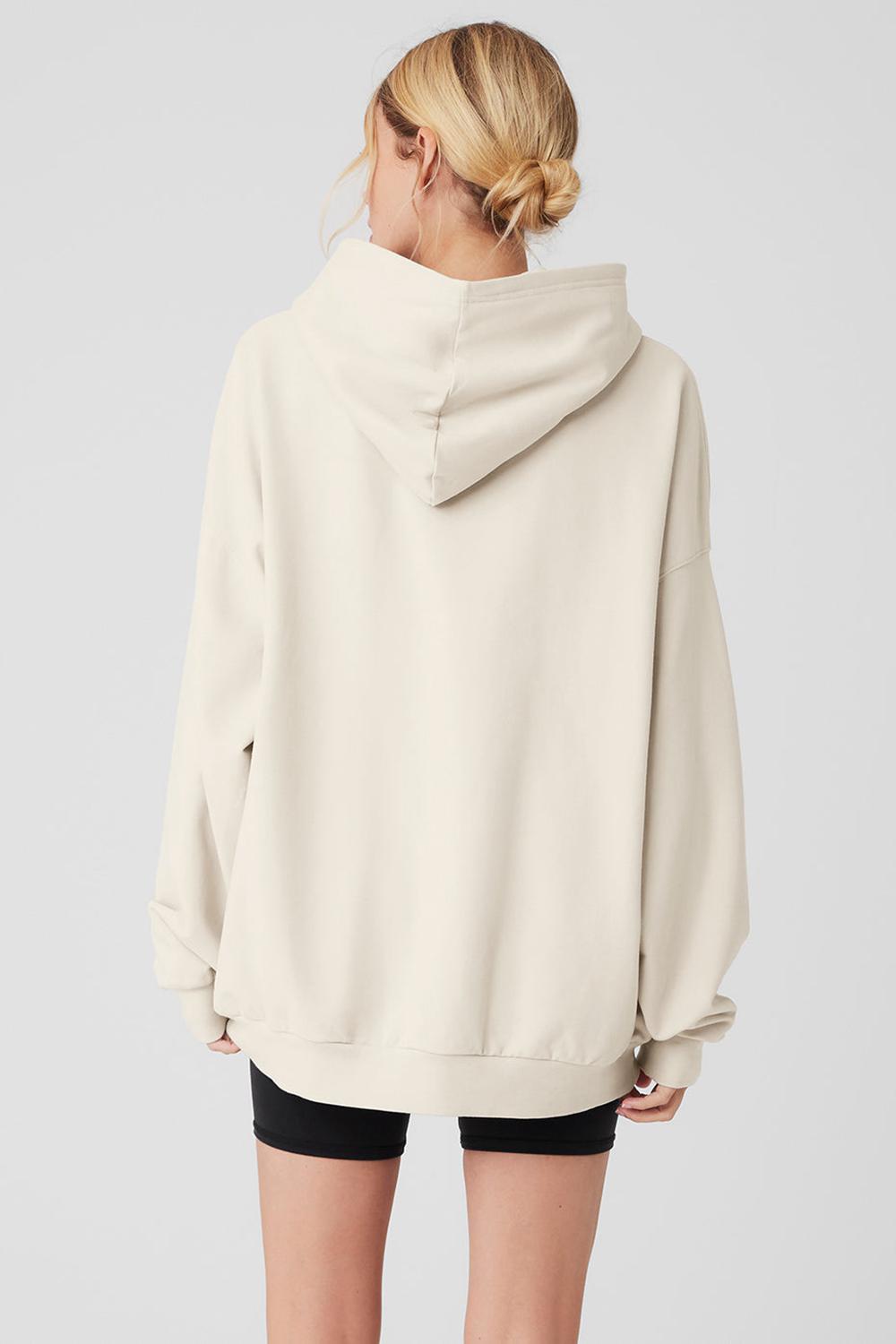 Alo Yoga Double Take Donna Felpa con Cappuccio Bone | Italia  MNH-358496