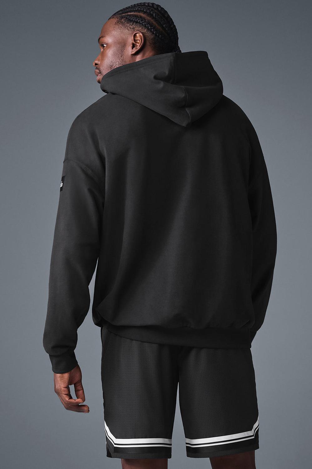 Alo Yoga Double Take Uomo Felpa con Cappuccio Nere | Italia  AWF-124653
