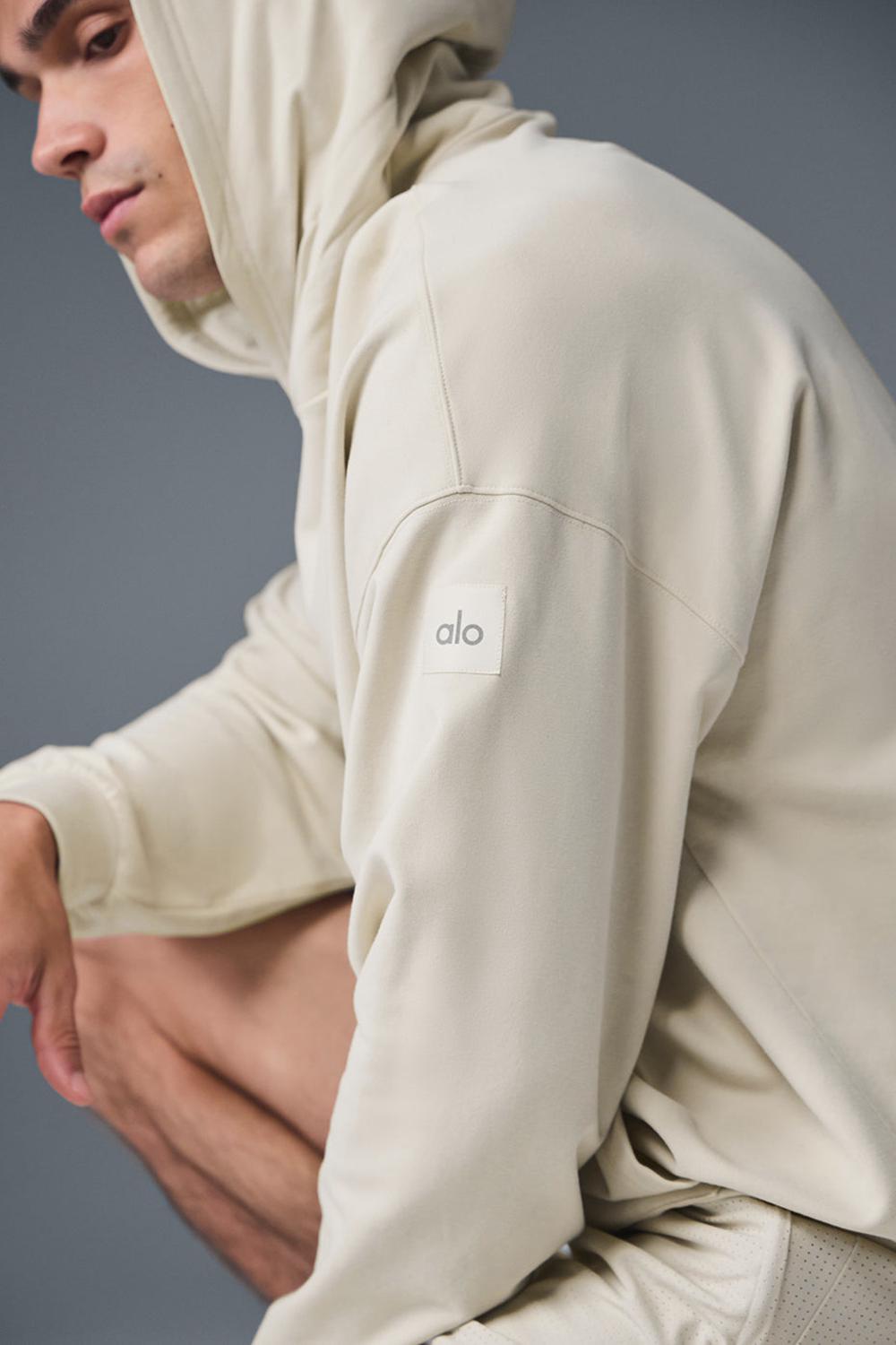 Alo Yoga Double Take Uomo Felpa con Cappuccio Bone | Italia  WVP-091648