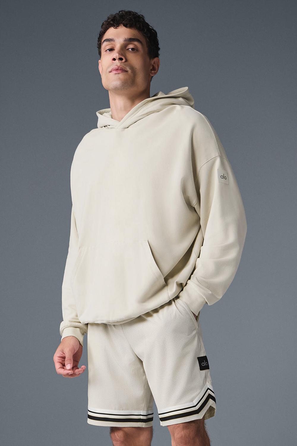 Alo Yoga Double Take Uomo Felpa con Cappuccio Bone | Italia  WVP-091648