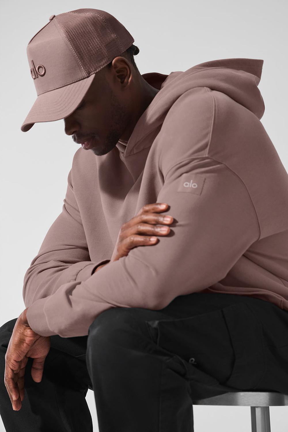 Alo Yoga Double Take Uomo Felpa con Cappuccio Mushroom | Italia  HFI-891206