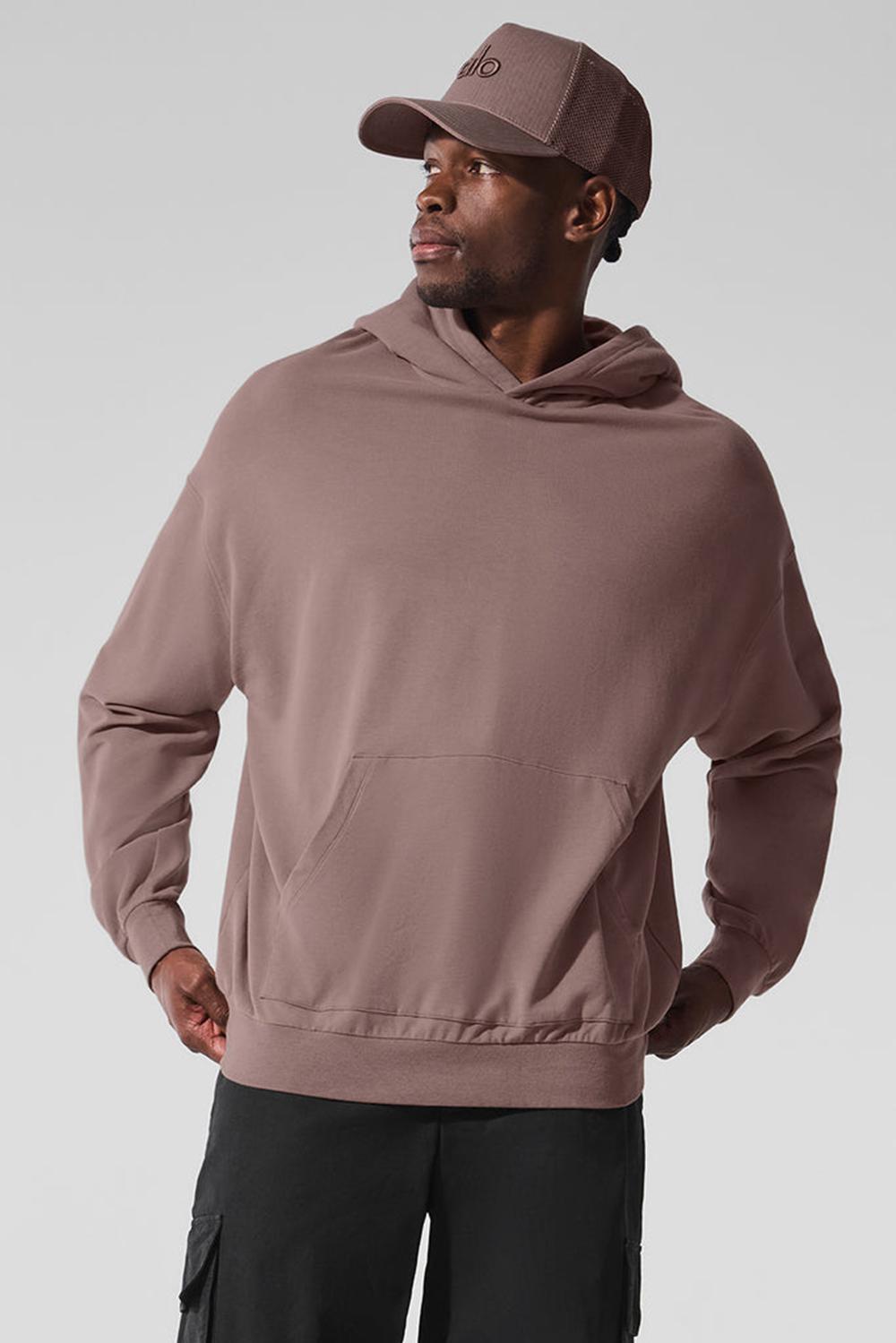 Alo Yoga Double Take Uomo Felpa con Cappuccio Mushroom | Italia  HFI-891206