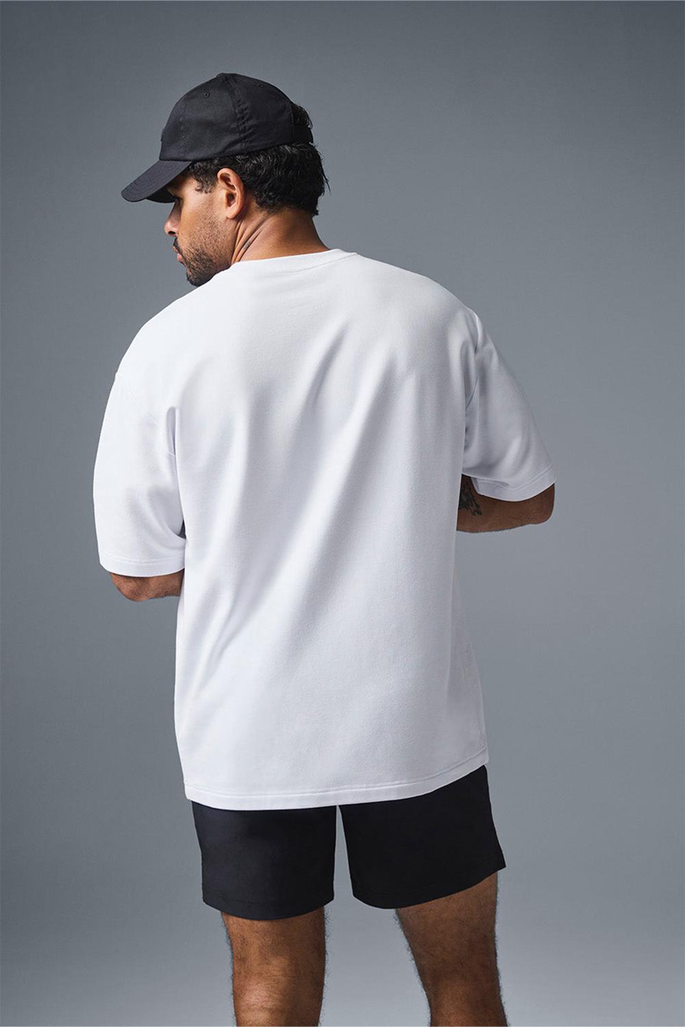 Alo Yoga Double Take Uomo Short Sleeve Bianche | Italia  FSO-941286