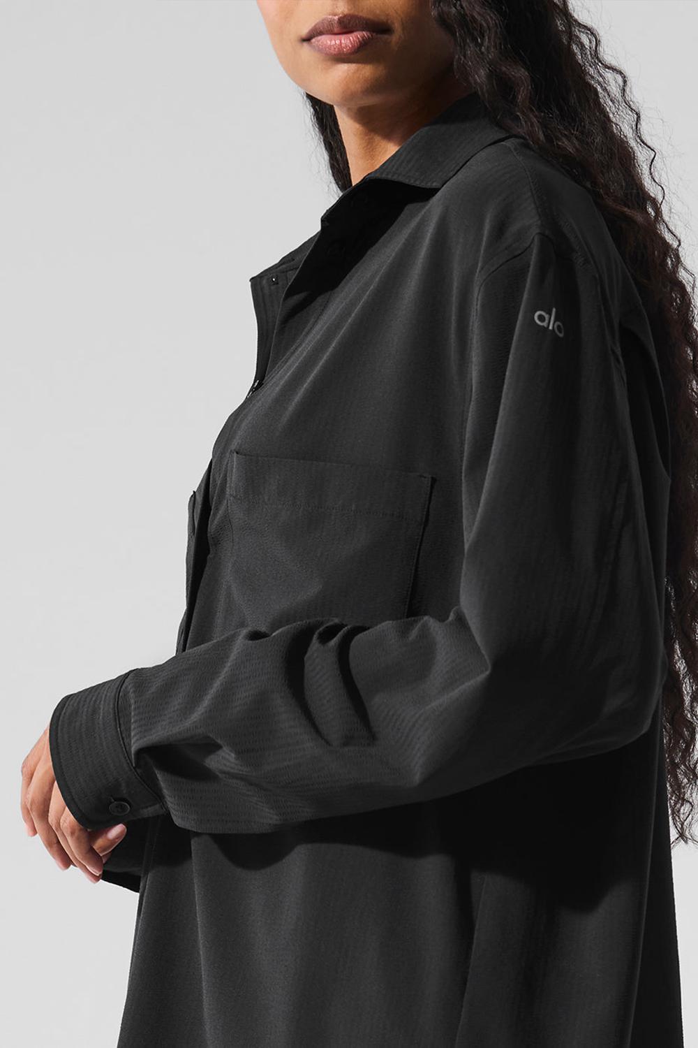Alo Yoga Dreamscape Button Down Donna Maniche Lunghe Nere | Italia  XQO-287354