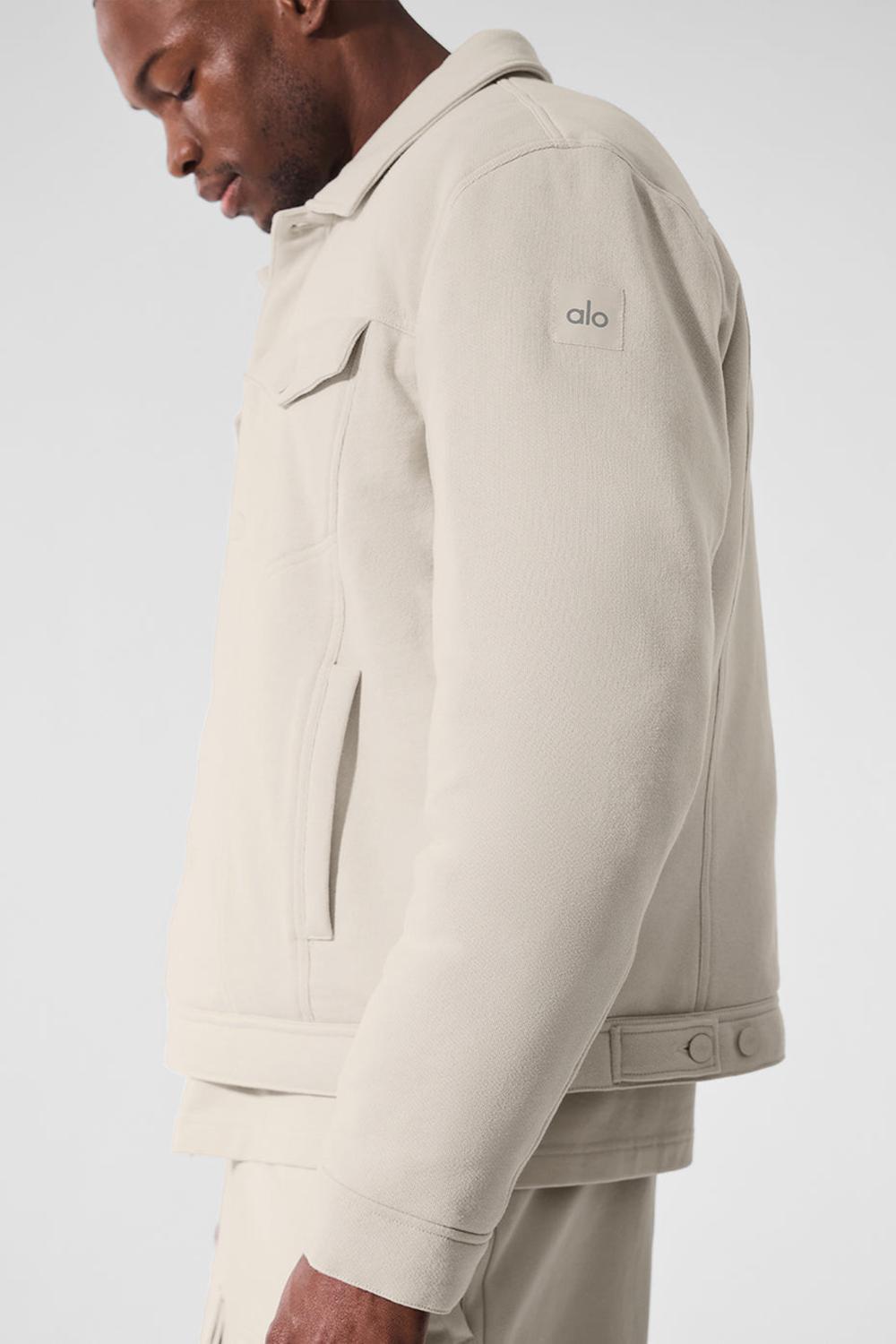 Alo Yoga Ease Trucker Uomo Giacca Bone | Italia  QKL-829704
