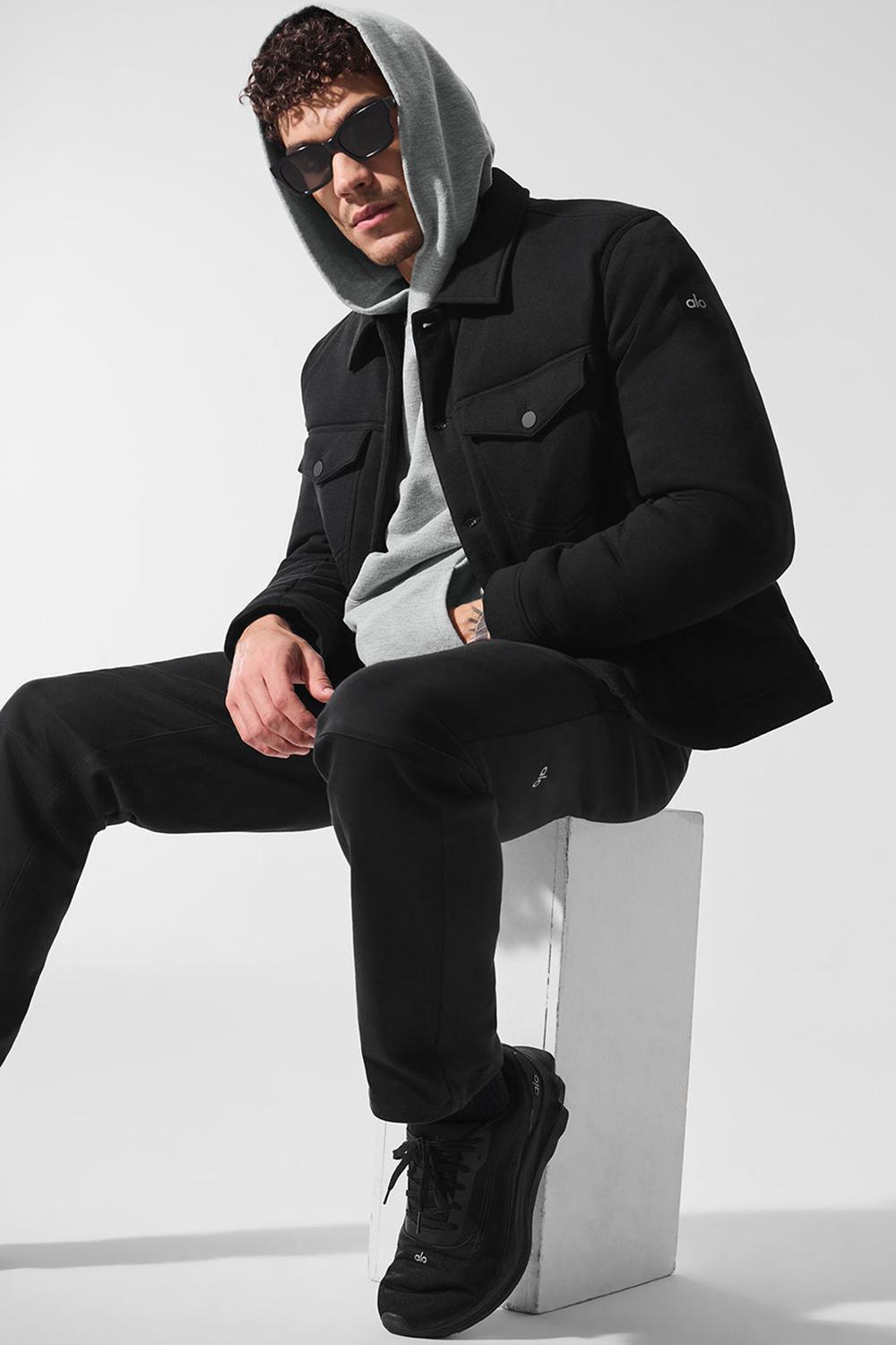 Alo Yoga Ease Trucker Uomo Giacca Nere | Italia  XFL-146579