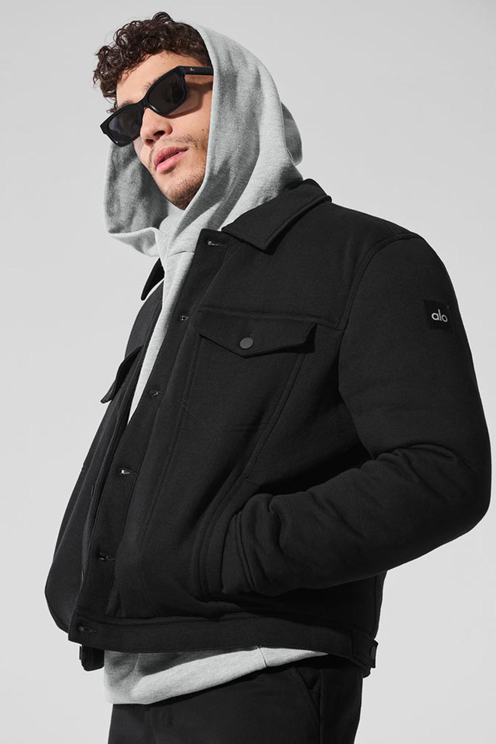 Alo Yoga Ease Trucker Uomo Giacca Nere | Italia  XFL-146579