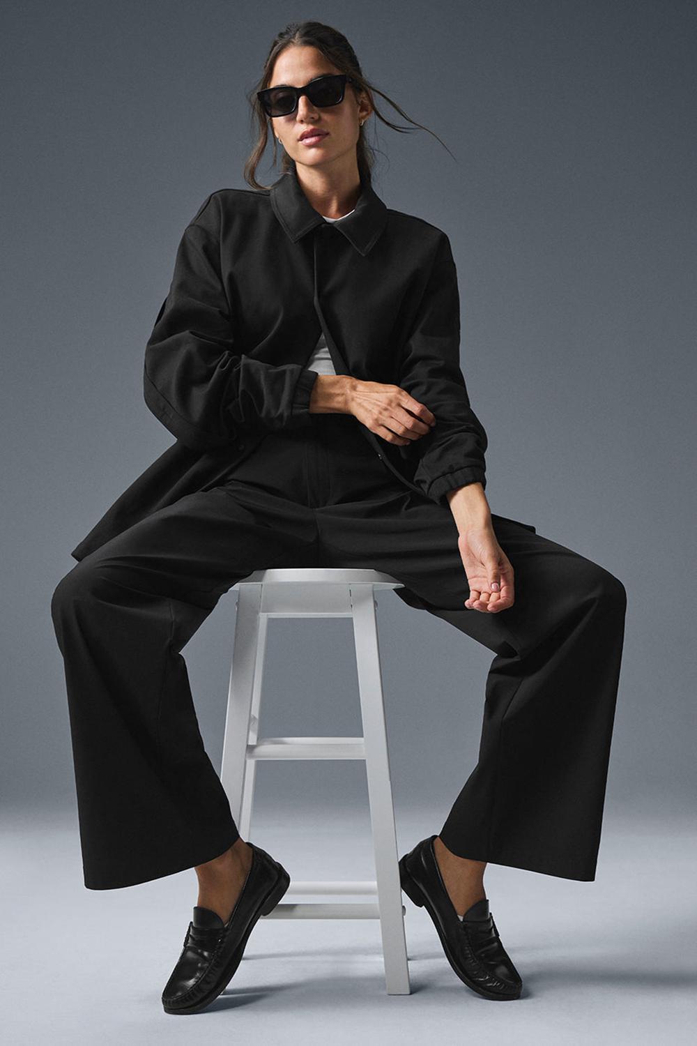 Alo Yoga Edition Sueded Donna Giacca Nere | Italia  TVS-168907