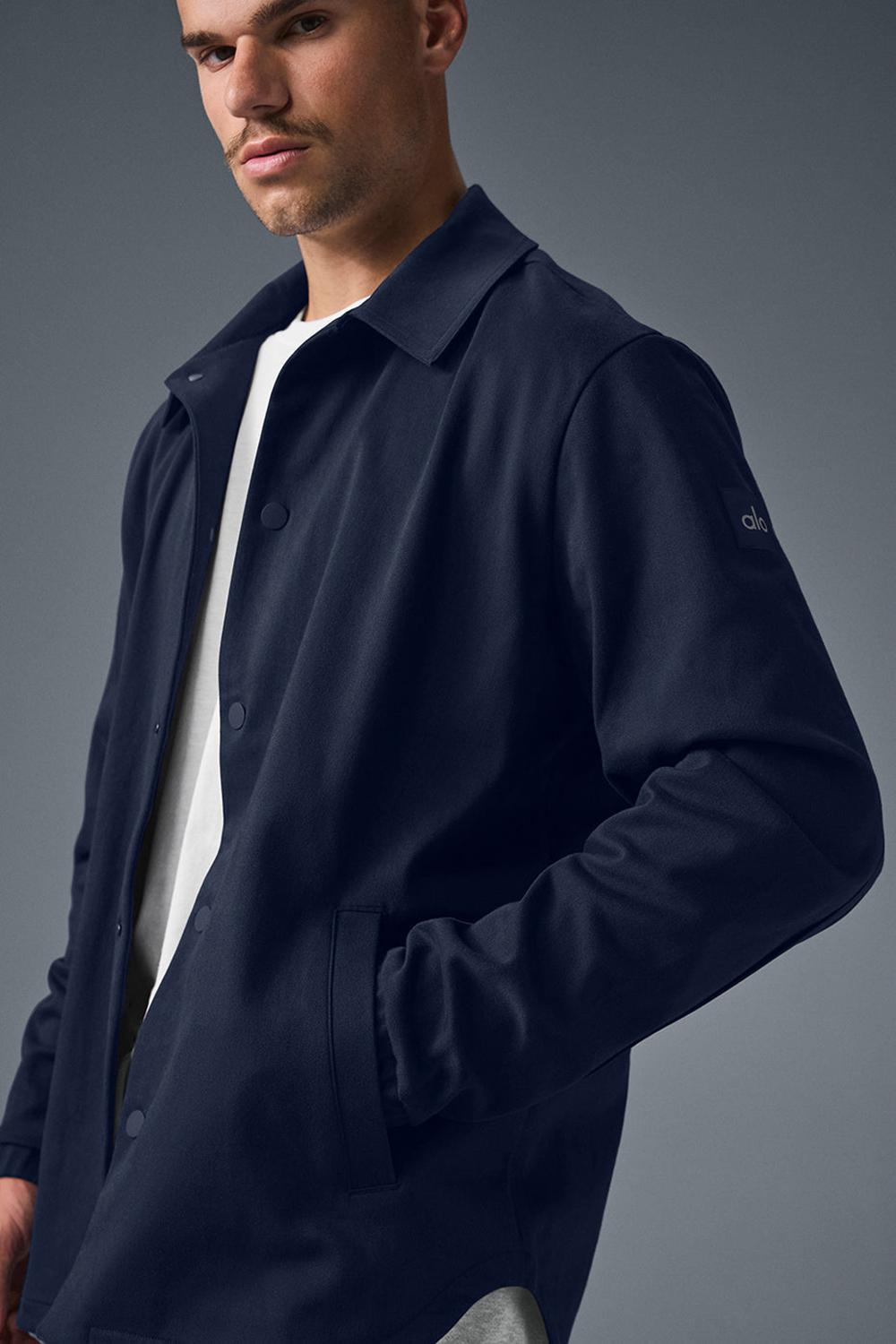 Alo Yoga Edition Sueded Uomo Giacca Blu Marino | Italia  XUQ-750386