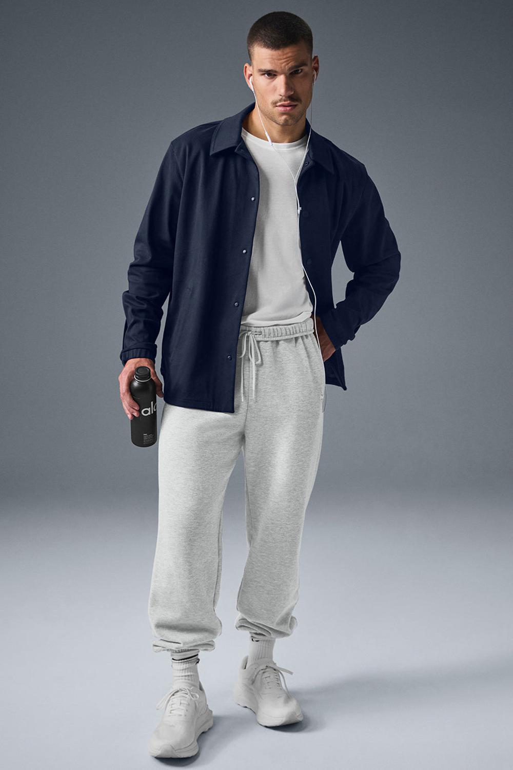Alo Yoga Edition Sueded Uomo Giacca Blu Marino | Italia  XUQ-750386