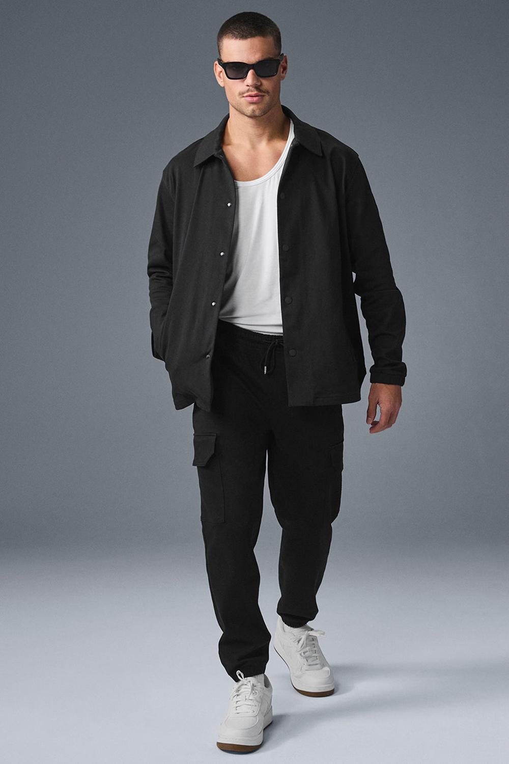 Alo Yoga Edition Sueded Uomo Giacca Nere | Italia  SKL-896150