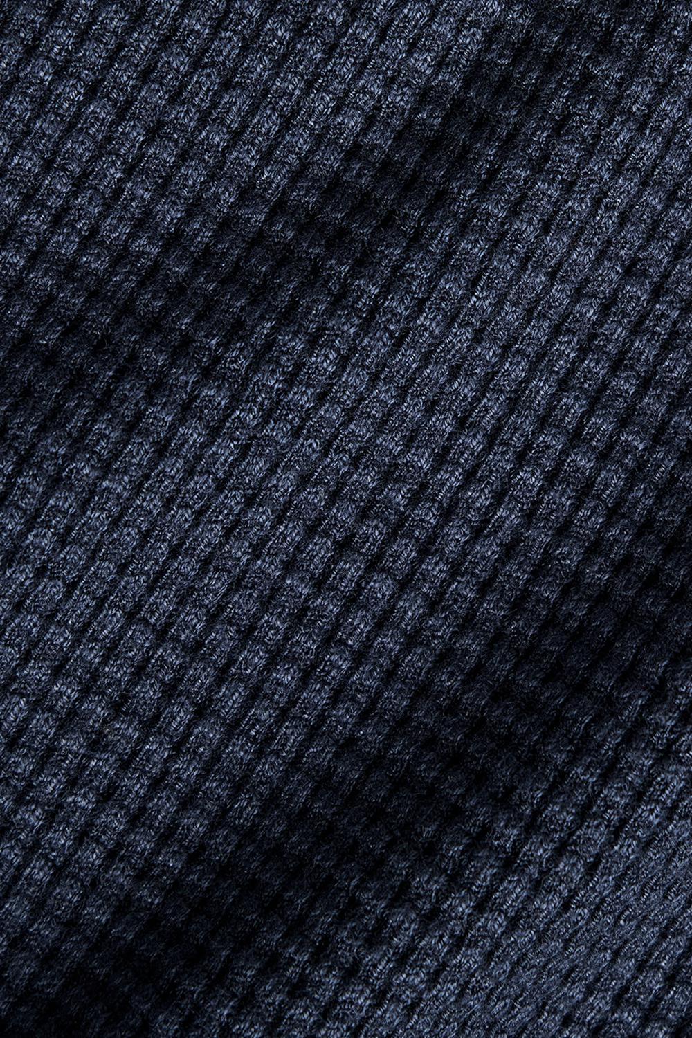 Alo Yoga Elevate Waffle Crew Uomo Maniche Lunghe Blu Marino | Italia  YBI-390246