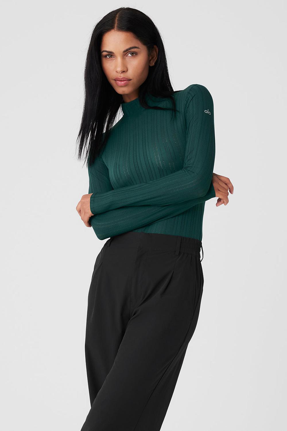 Alo Yoga Euphoria Long Sleeve Donna Body Verdi | Italia  XFS-207589