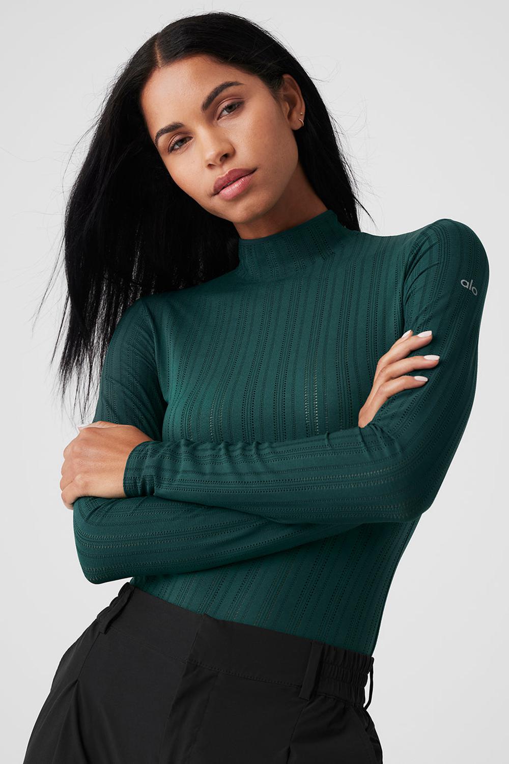 Alo Yoga Euphoria Long Sleeve Donna Body Verdi | Italia  XFS-207589