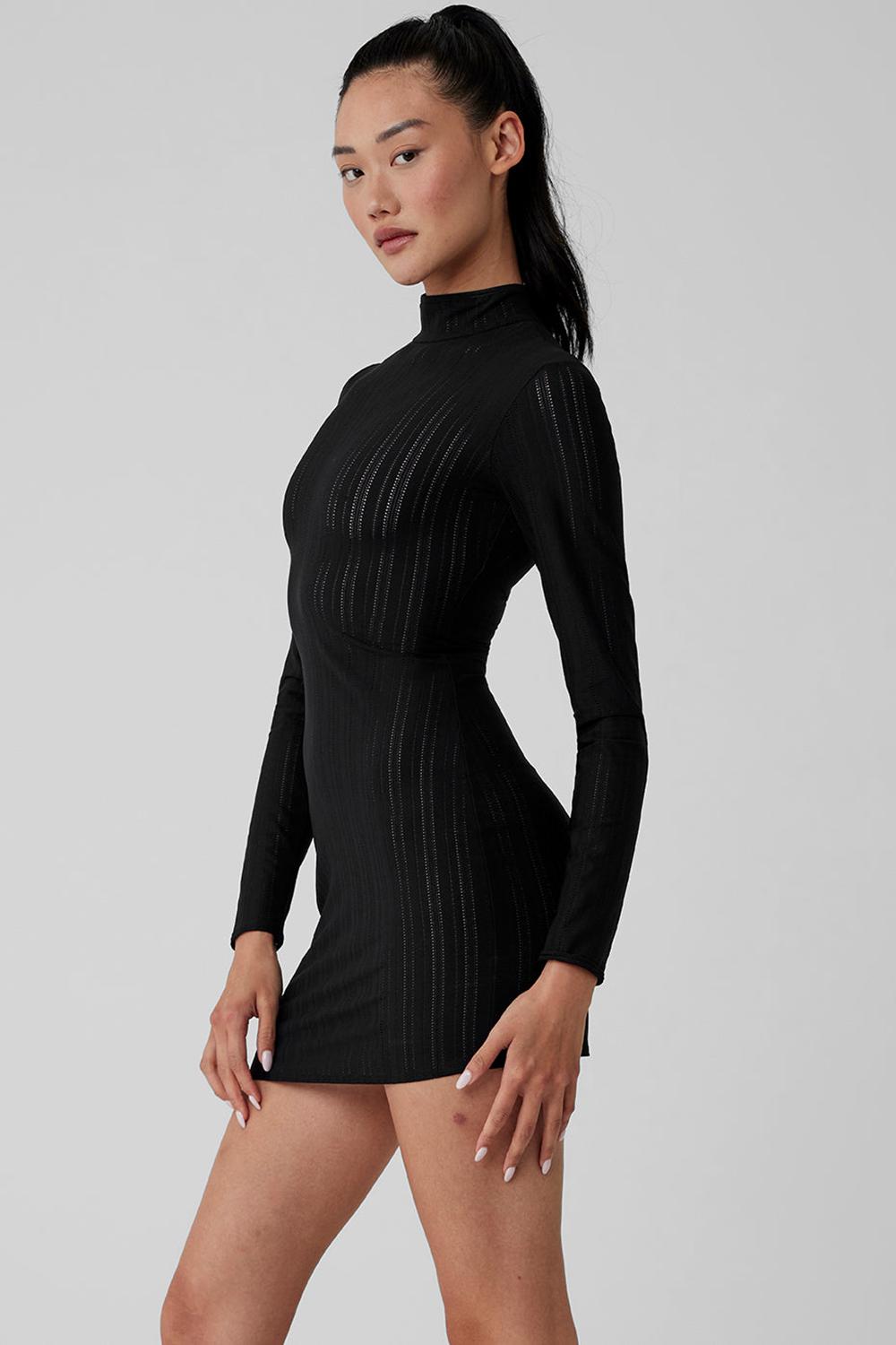Alo Yoga Euphoria Long Sleeve Donna Vestito Nere | Italia  YHK-874652