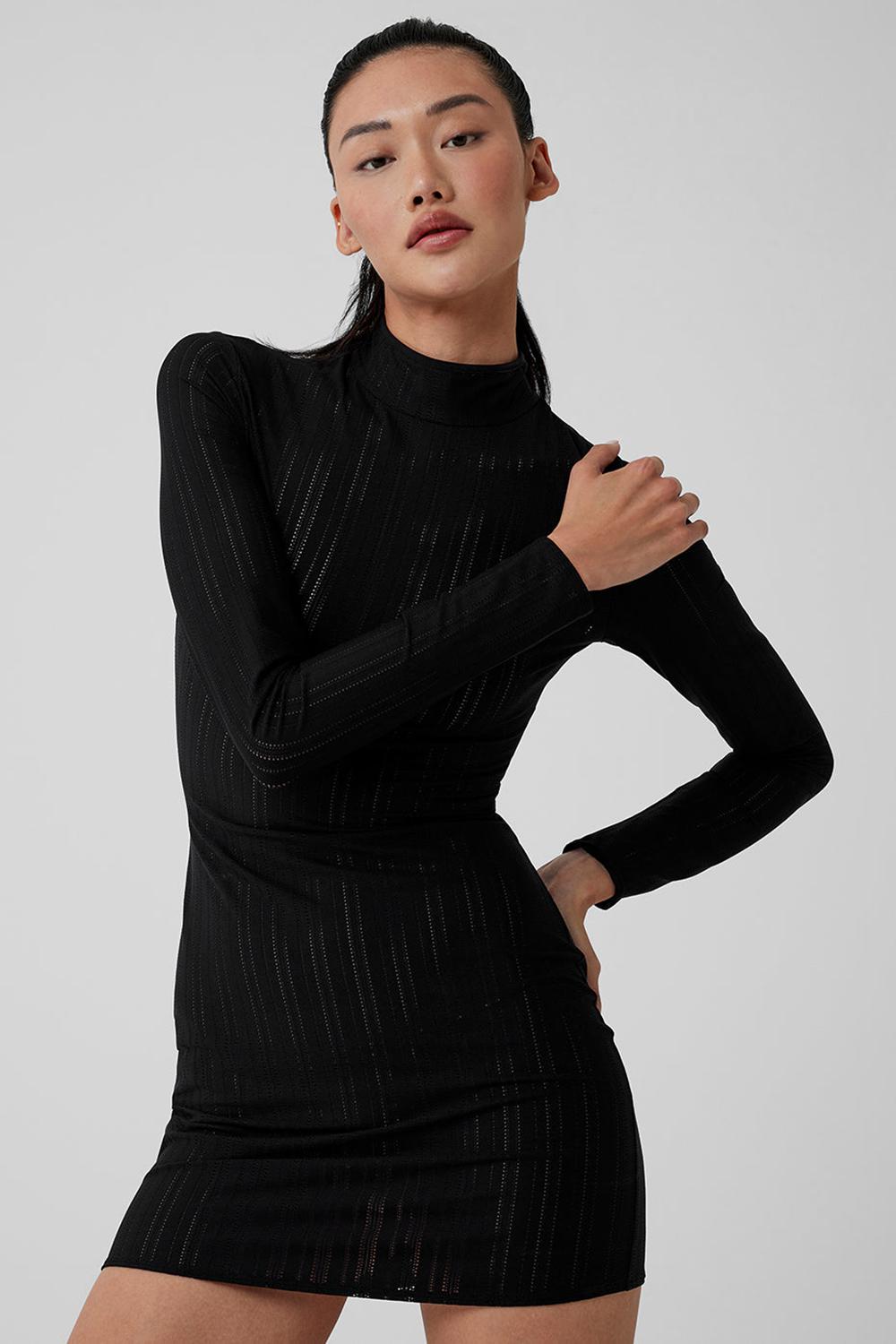 Alo Yoga Euphoria Long Sleeve Donna Vestito Nere | Italia  YHK-874652