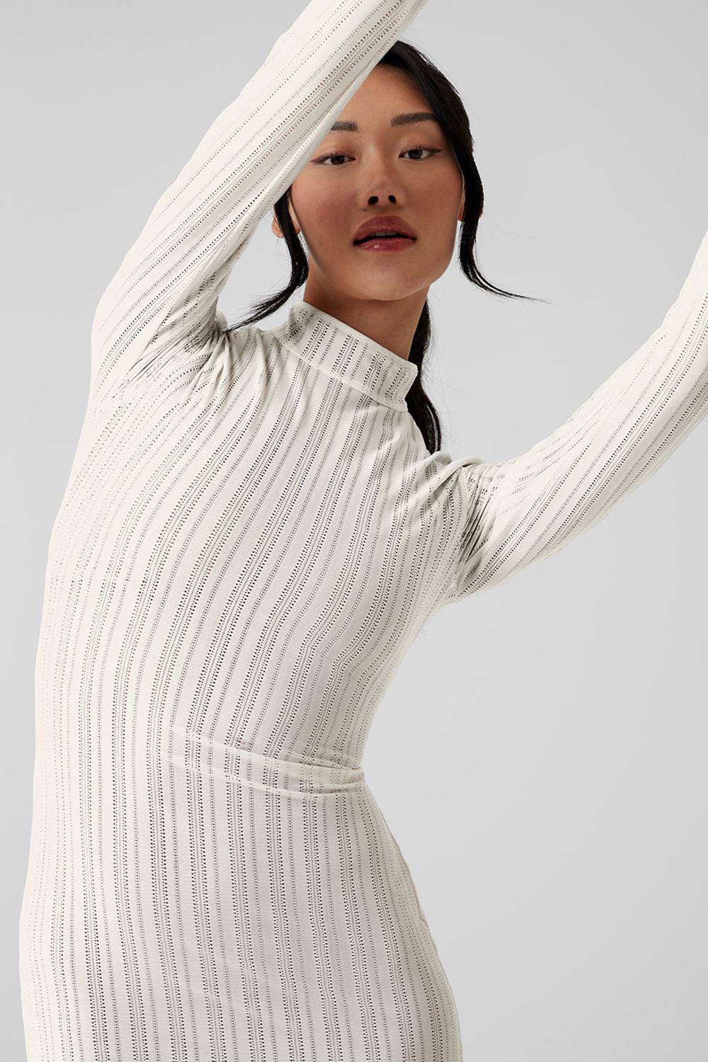 Alo Yoga Euphoria Long Sleeve Donna Vestito Ivory | Italia  MNQ-158240