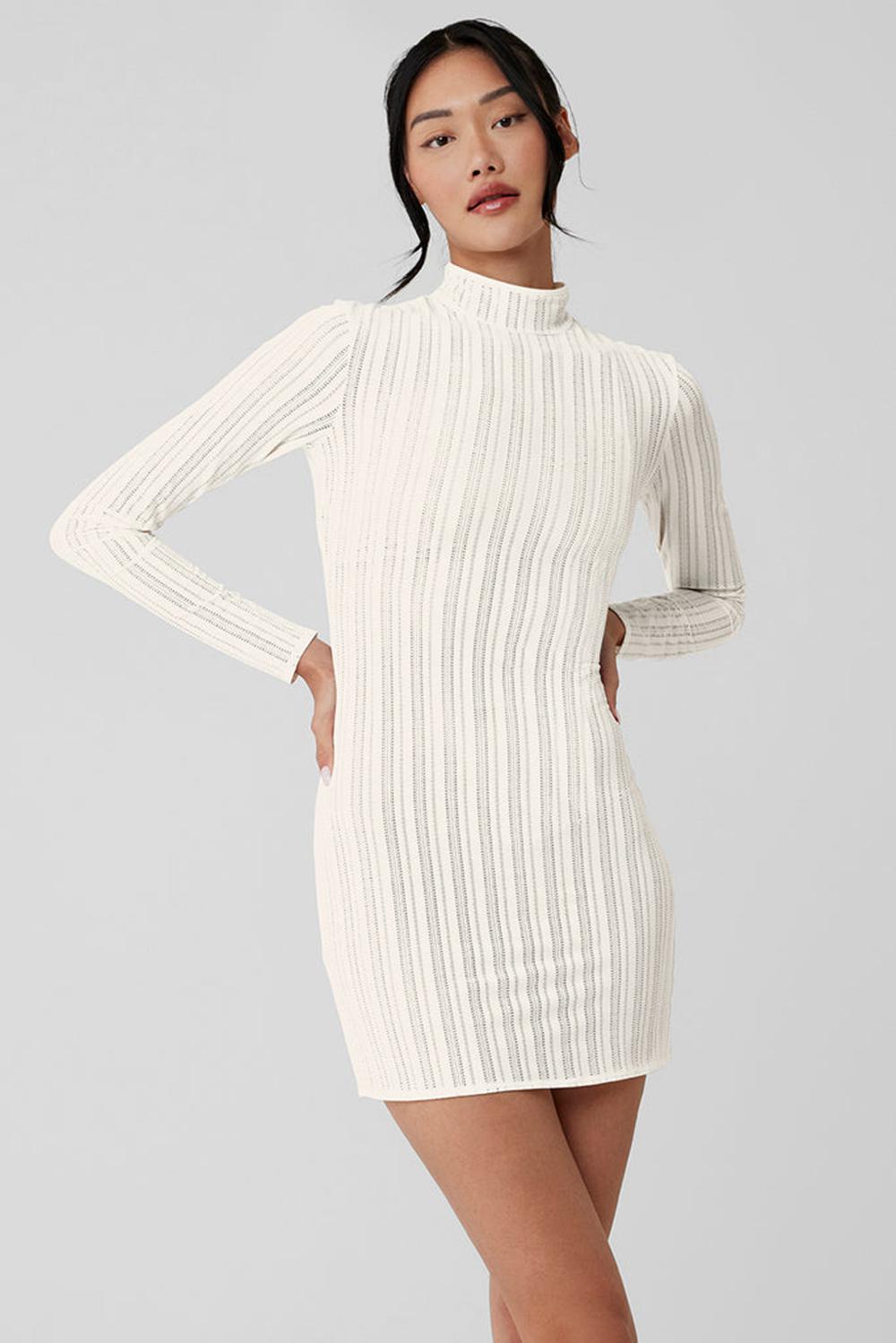 Alo Yoga Euphoria Long Sleeve Donna Vestito Ivory | Italia  MNQ-158240