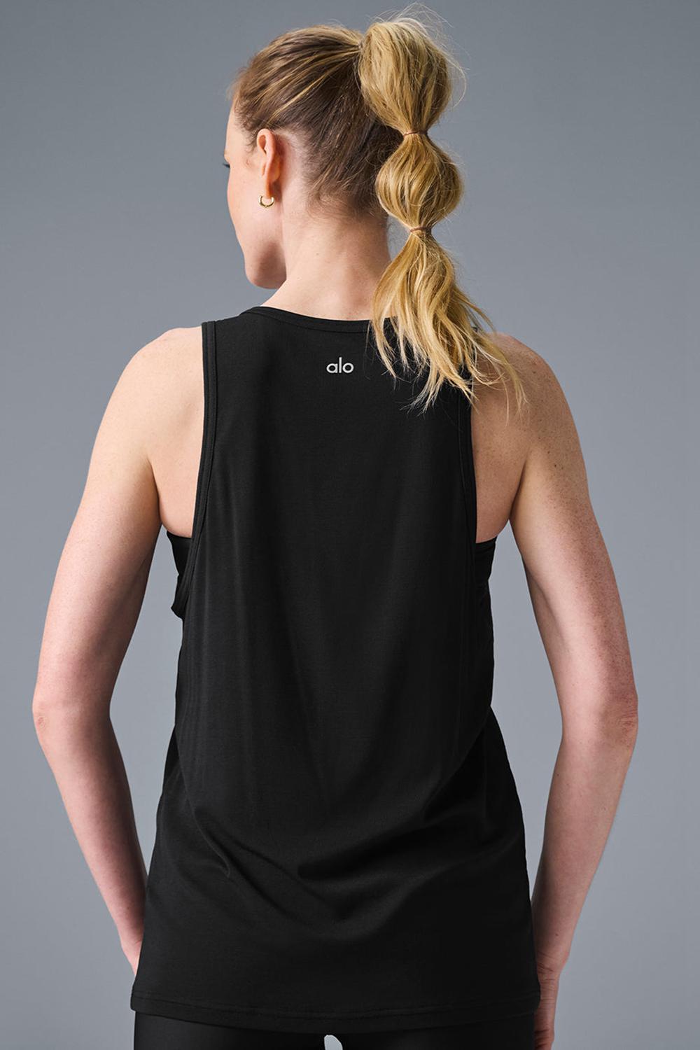 Alo Yoga Everyday Modal Rib Donna Tank Nere | Italia  HPY-609247