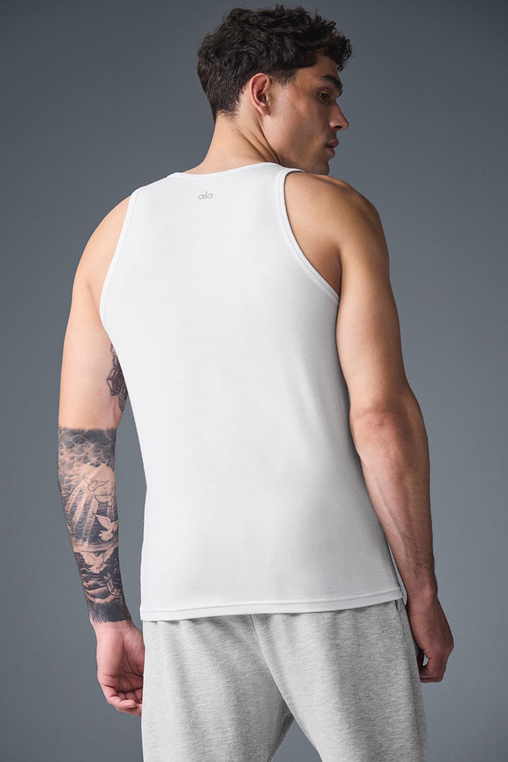 Alo Yoga Everyday Modal Rib Uomo Tank Bianche | Italia  WAZ-371654