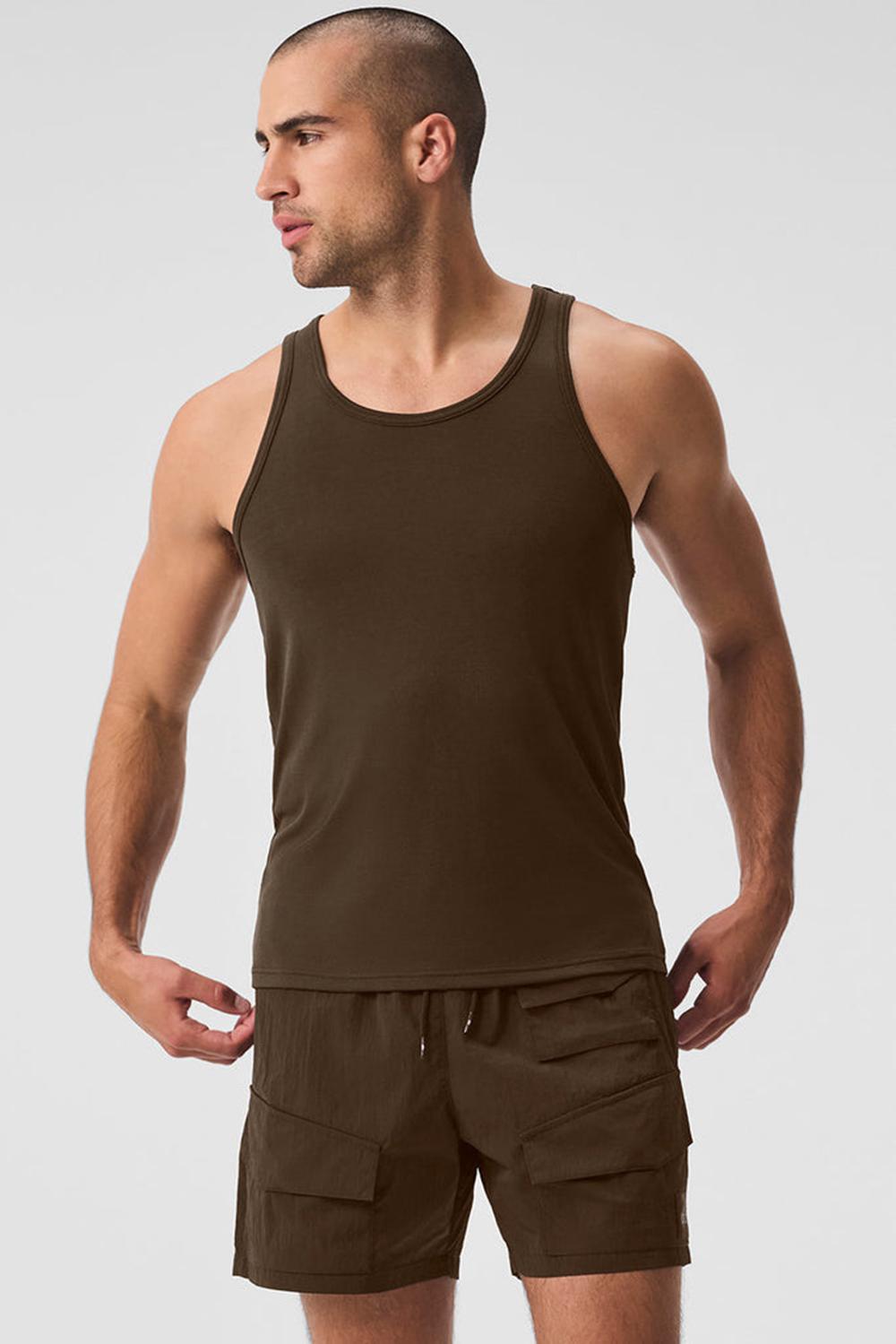 Alo Yoga Everyday Modal Rib Uomo Tank Espresso | Italia  KXH-958601