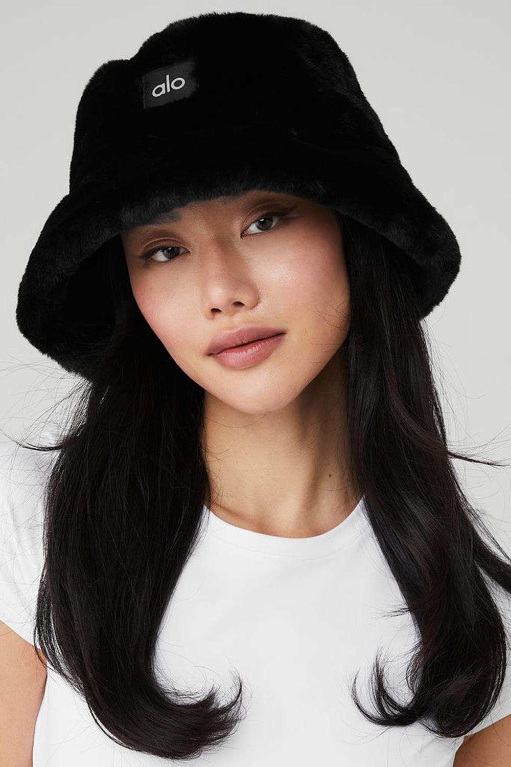 Alo Yoga Faux Fur Donna Bucket Hat Nere | Italia  VPK-408257