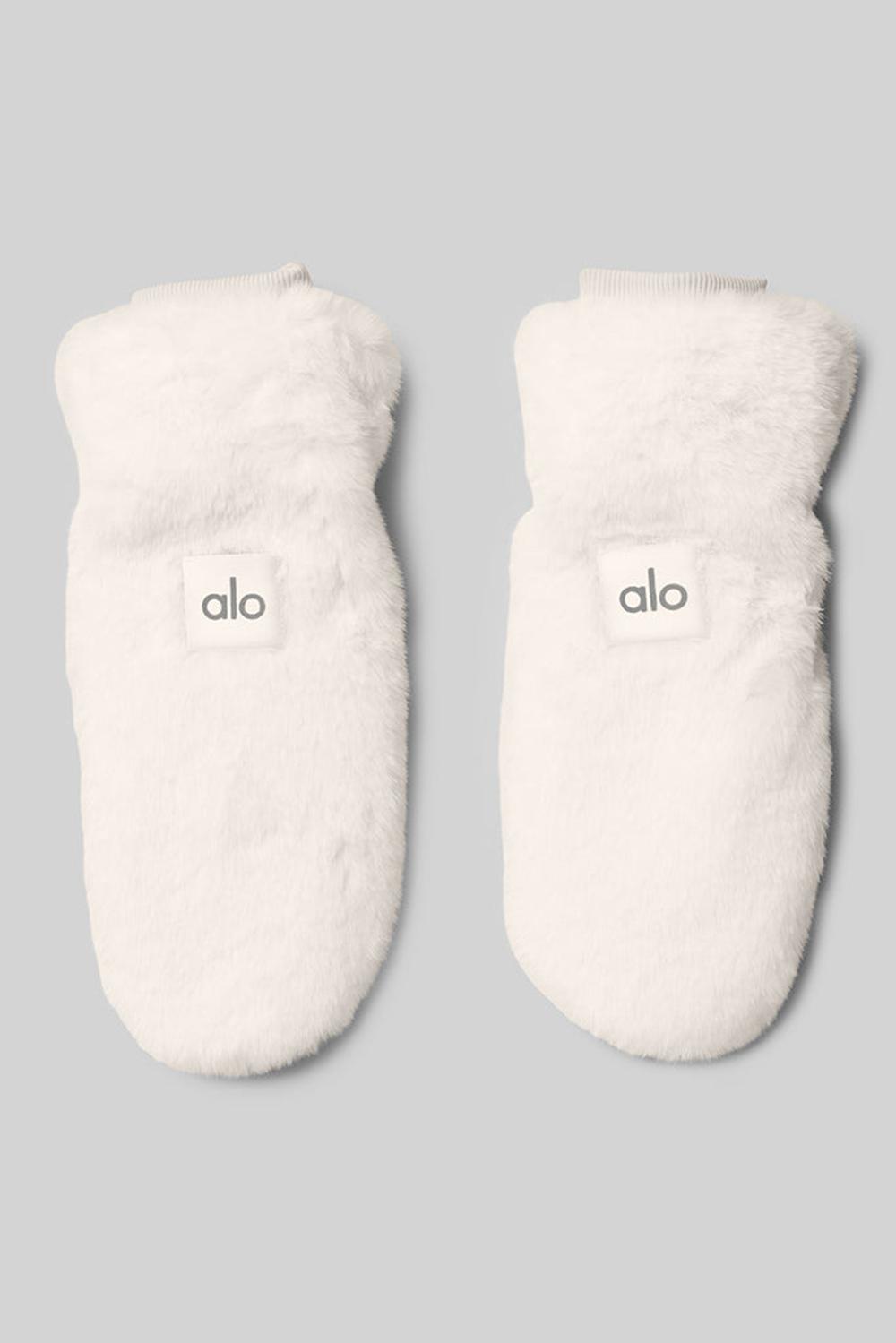 Alo Yoga Faux Fur Donna Mittens Ivory | Italia  YNT-745096