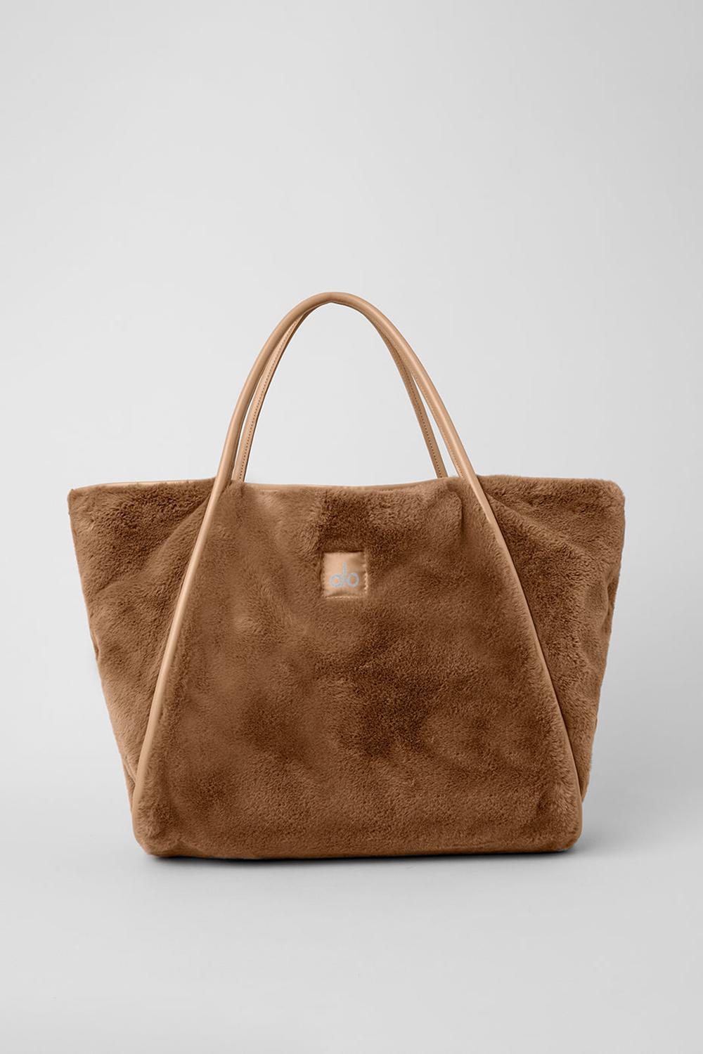Alo Yoga Faux Fur Donna Tote Toasted Almond | Italia  VFG-234619