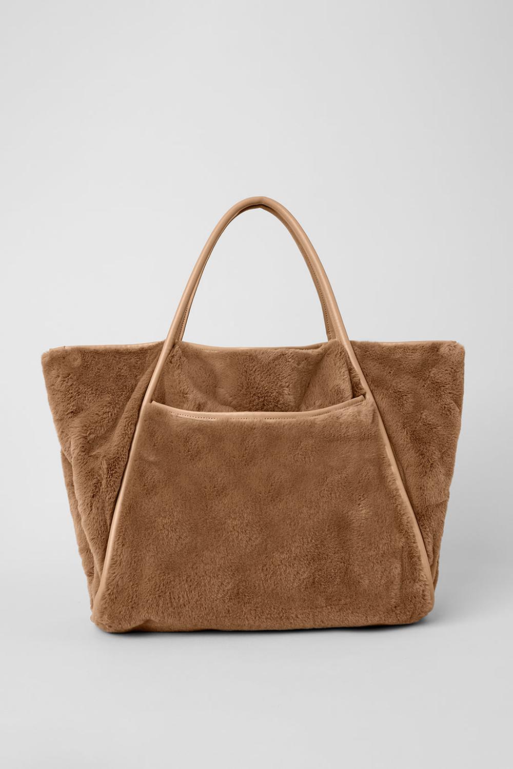 Alo Yoga Faux Fur Donna Tote Toasted Almond | Italia  VFG-234619