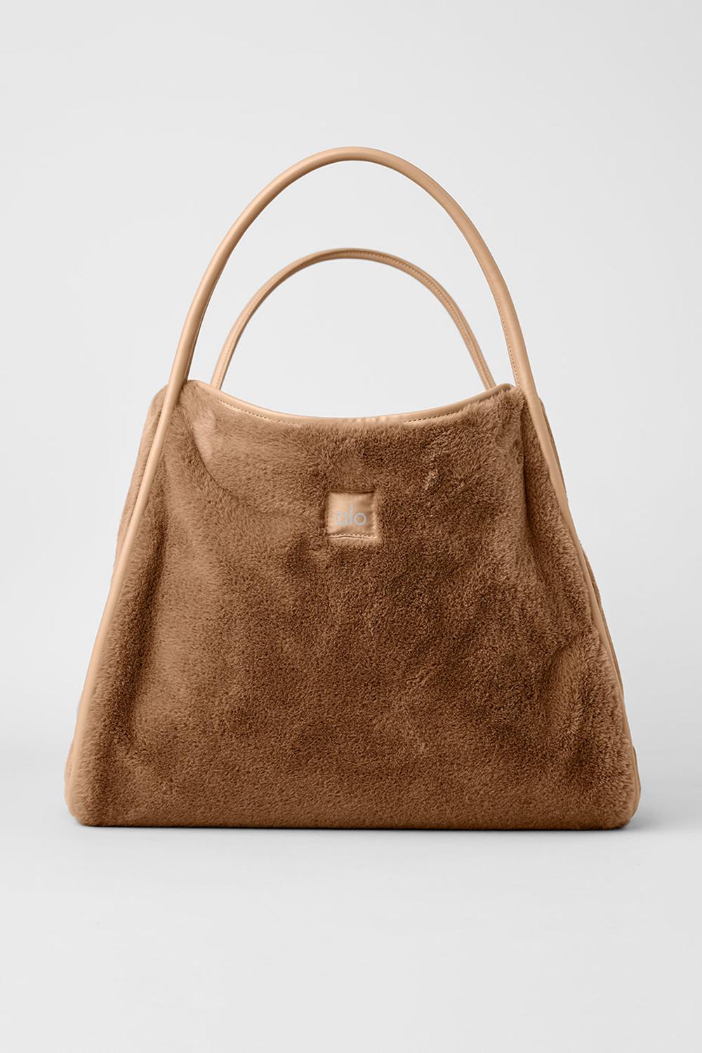Alo Yoga Faux Fur Donna Tote Toasted Almond | Italia  VFG-234619
