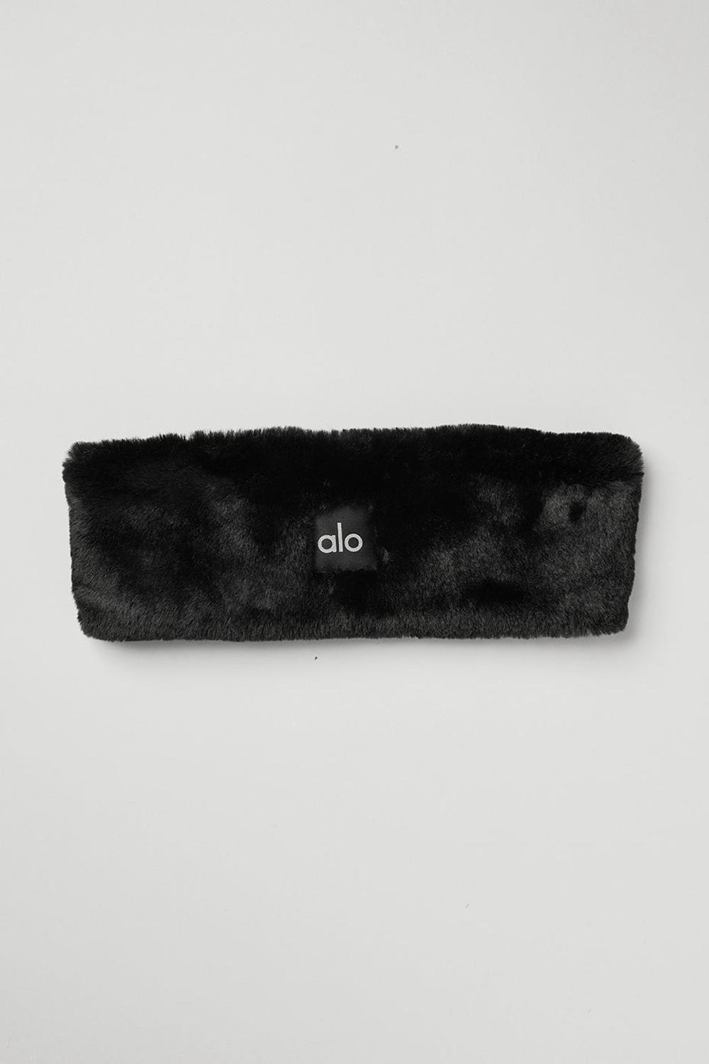 Alo Yoga Faux Fur Ear Warmers Donna Fasce Per Capelli Nere | Italia  SAO-693017