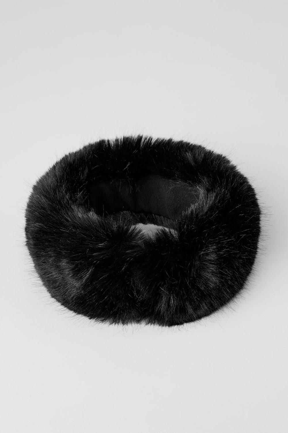 Alo Yoga Faux Fur Wintersun Donna Fasce Per Capelli Nere | Italia  TZV-820514