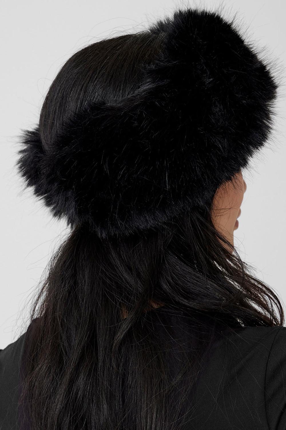 Alo Yoga Faux Fur Wintersun Donna Fasce Per Capelli Nere | Italia  TZV-820514