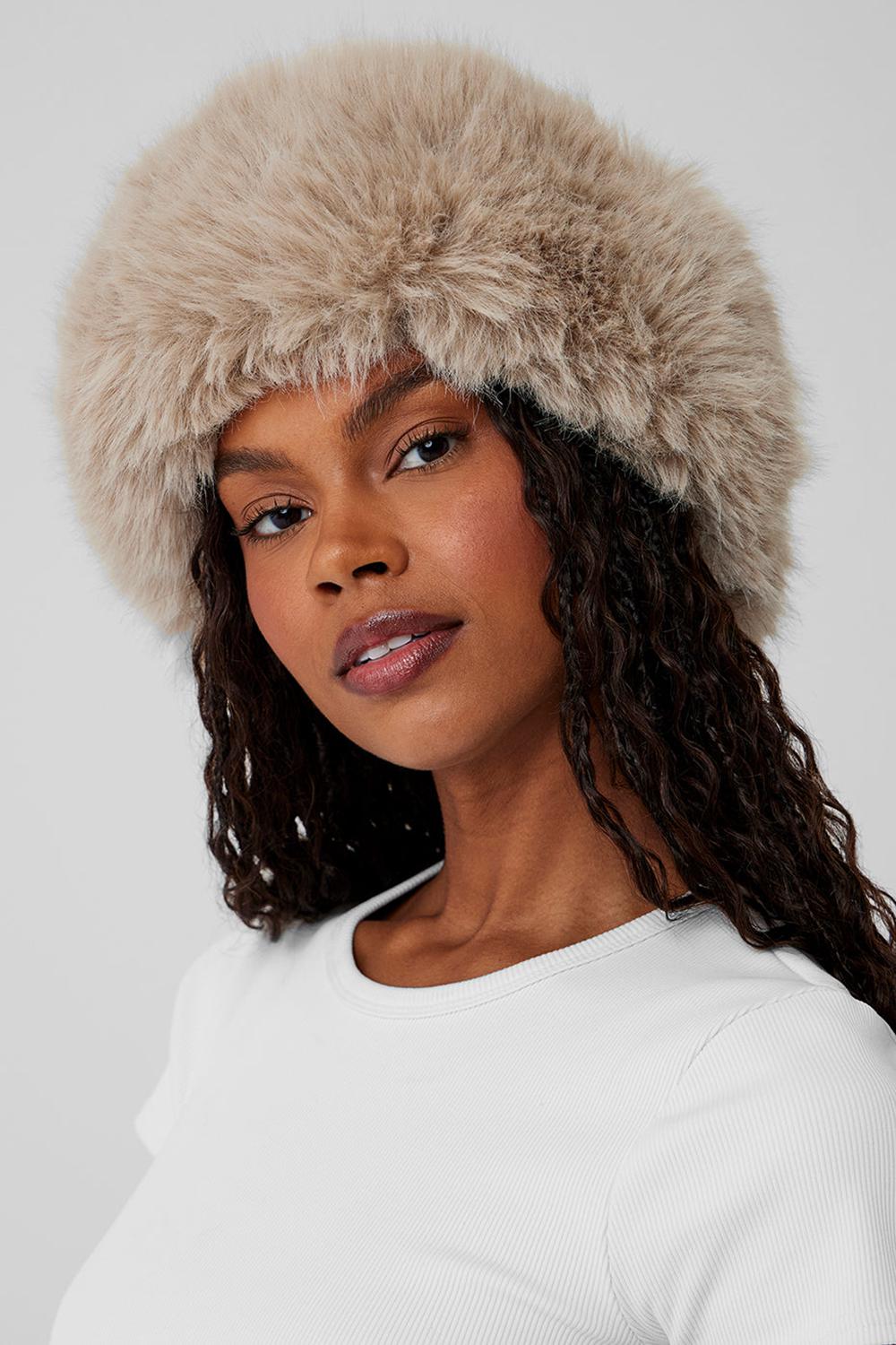 Alo Yoga Faux Fur Wintersun Donna Fasce Per Capelli Oat | Italia  XNU-710453