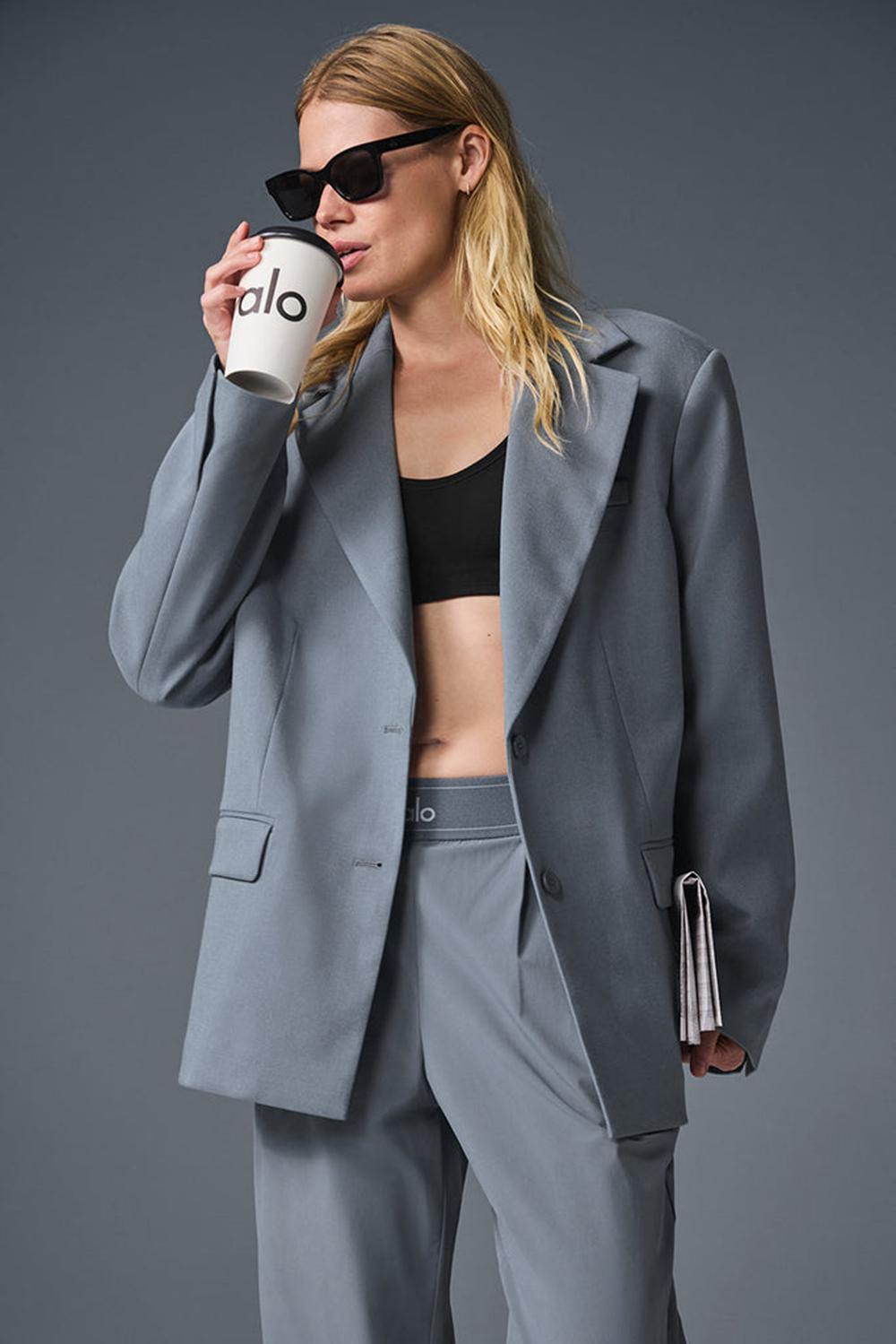 Alo Yoga First-Class Donna Blazer Grigie | Italia  BIE-679513