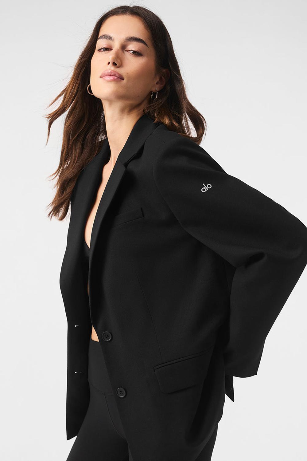 Alo Yoga First-Class Donna Blazer Nere | Italia  OCY-124380