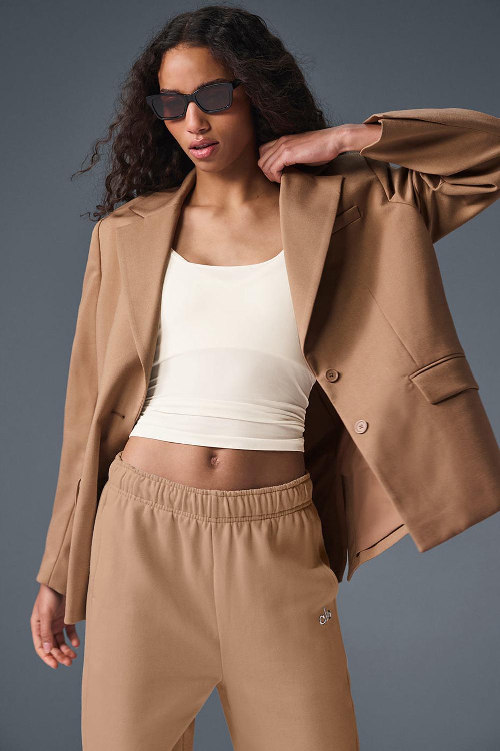 Alo Yoga First-Class Donna Blazer Toasted Almond | Italia  GBN-673192