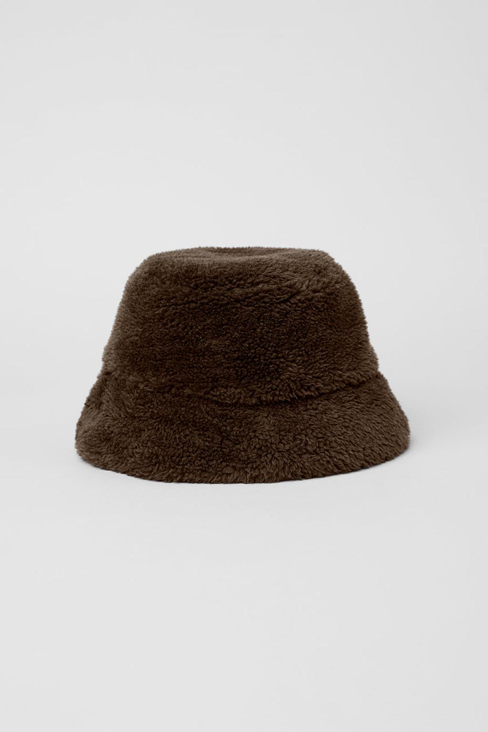 Alo Yoga Foxy Sherpa Donna Bucket Hat Espresso | Italia  MCP-139284