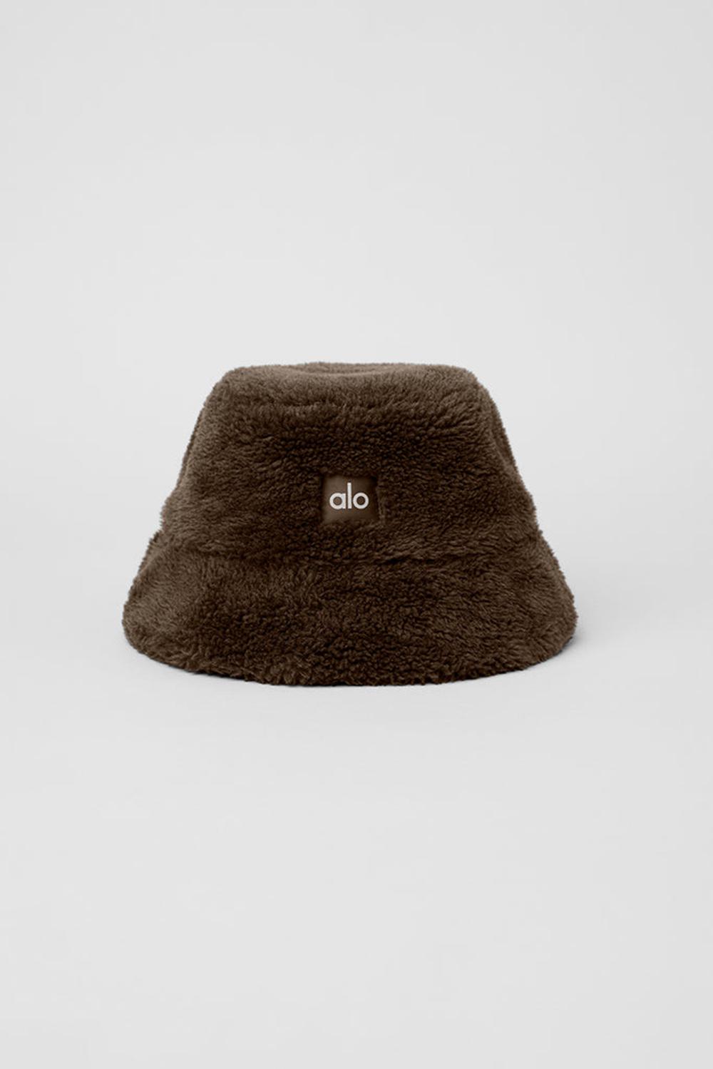 Alo Yoga Foxy Sherpa Donna Bucket Hat Espresso | Italia  MCP-139284