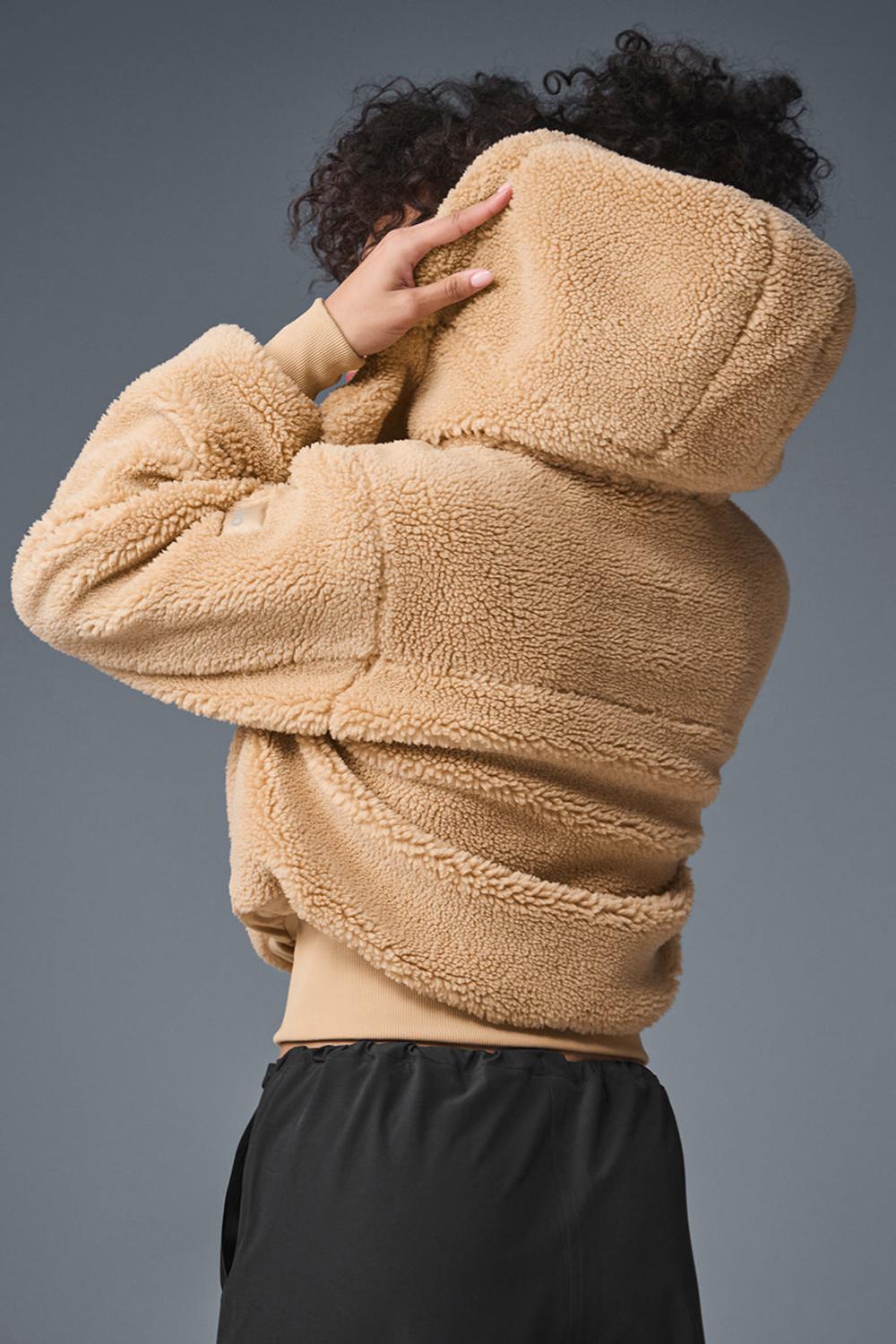 Alo Yoga Foxy Sherpa Donna Giacca Camel | Italia  XEU-046398