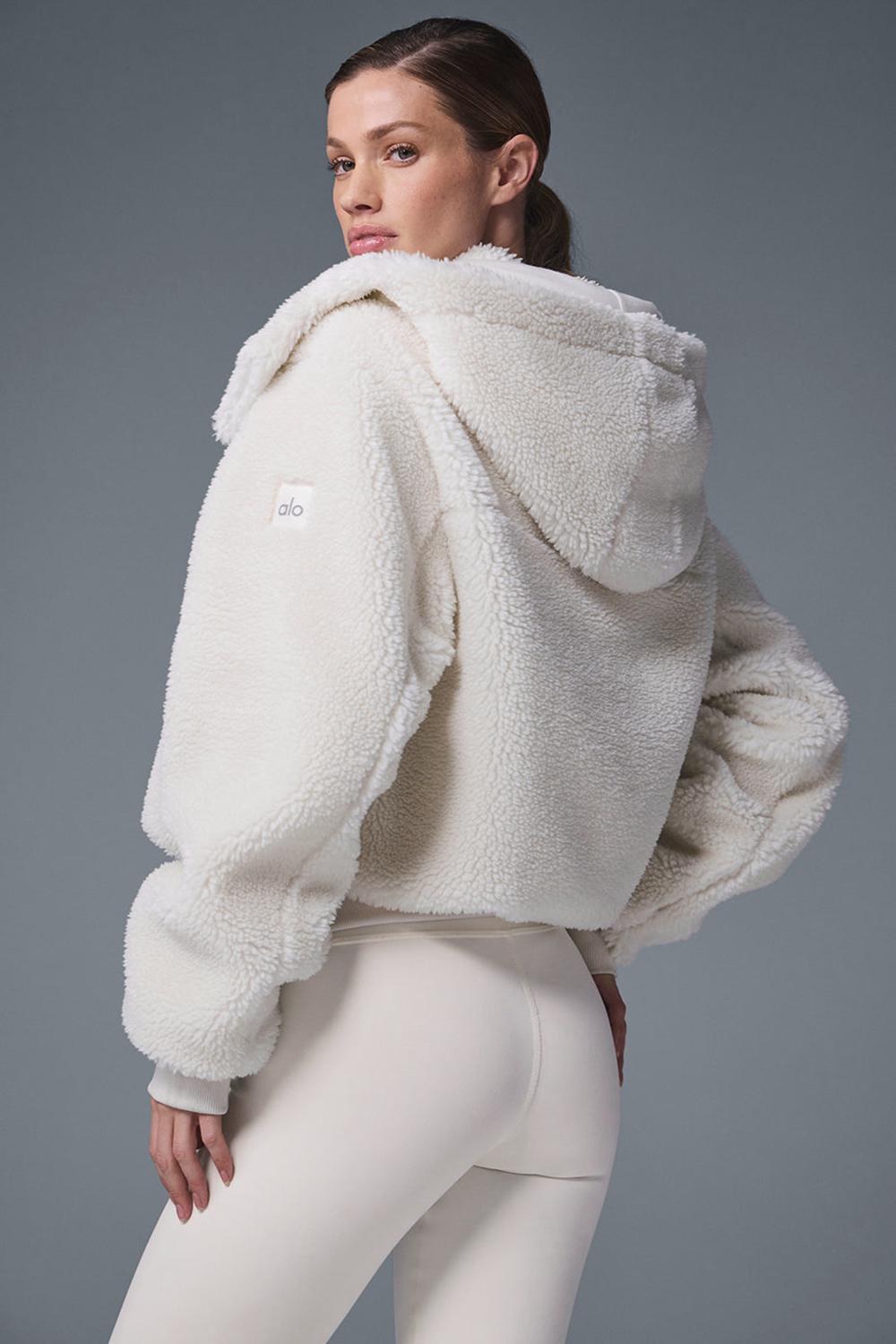 Alo Yoga Foxy Sherpa Donna Giacca Ivory | Italia  VAI-806973