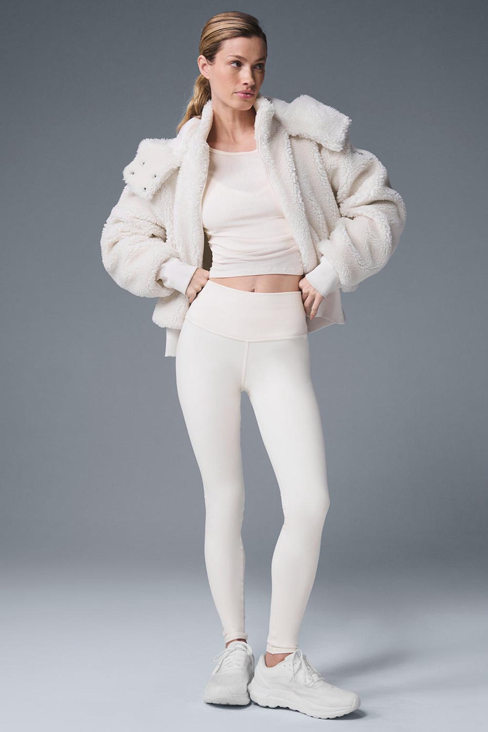 Alo Yoga Foxy Sherpa Donna Giacca Ivory | Italia  VAI-806973