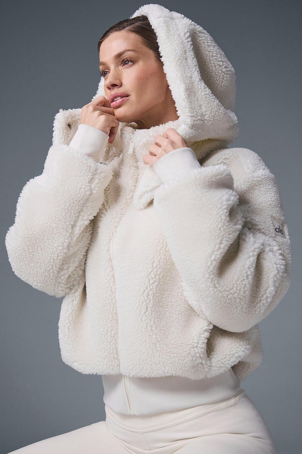 Alo Yoga Foxy Sherpa Donna Giacca Ivory | Italia  VAI-806973
