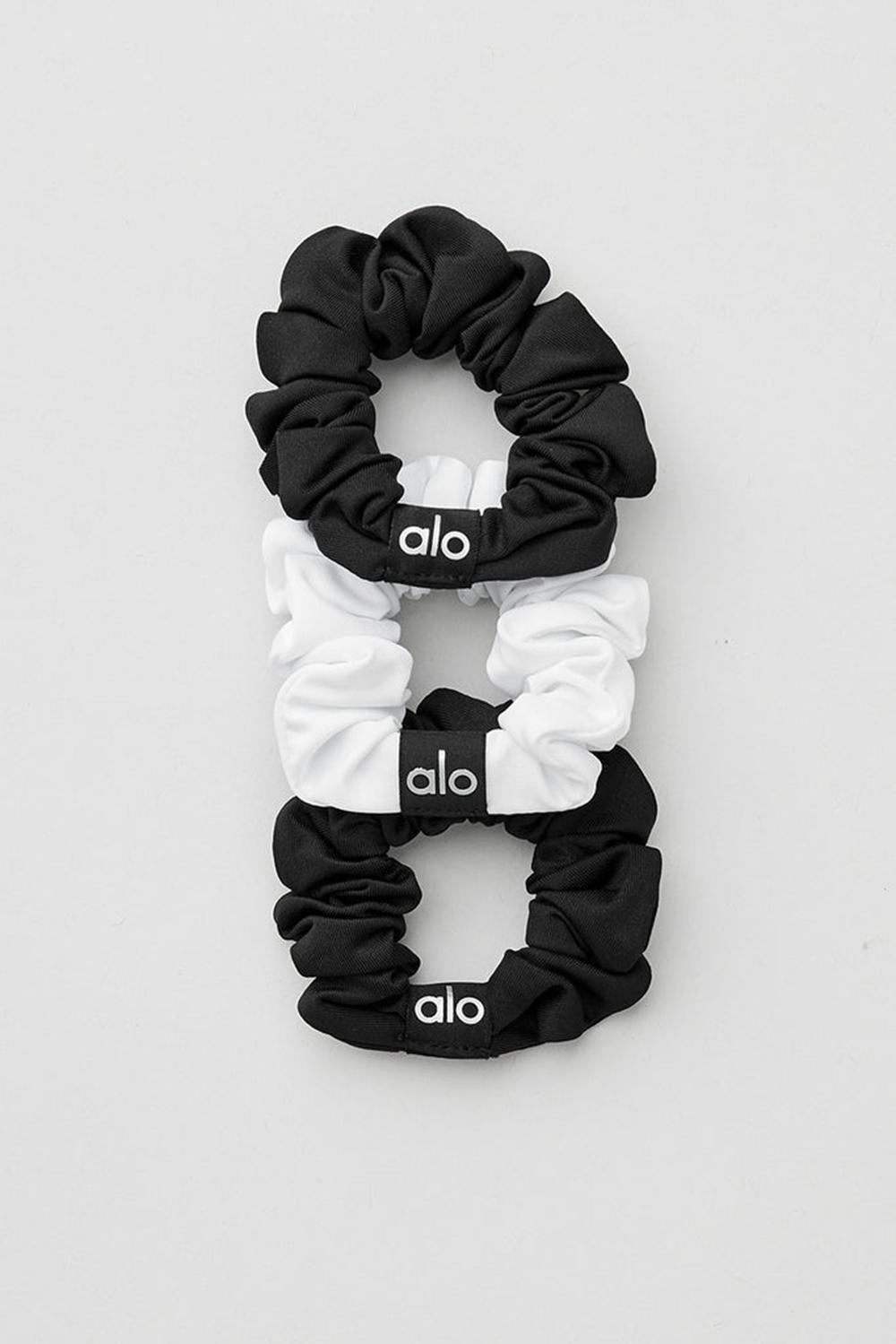 Alo Yoga Fresh Mini (3-Pack) Donna Scrunchie Nere Bianche | Italia  CHS-365071