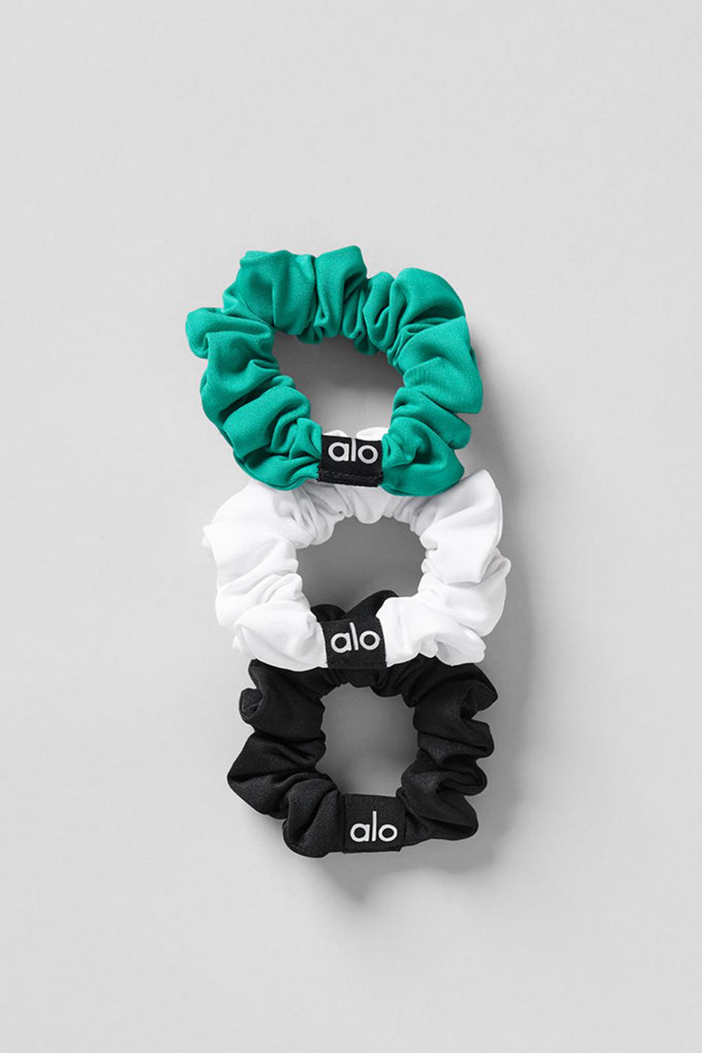 Alo Yoga Fresh Mini 3-Pack Donna Scrunchie Verdi Bianche Nere | Italia  MTO-126487