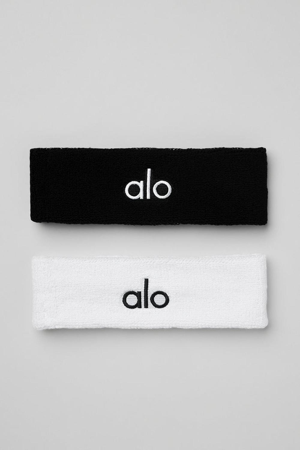Alo Yoga Glow (2-Pack) Donna Sweatband Nere Bianche | Italia  GKF-724590